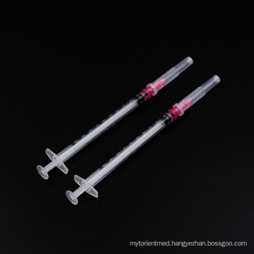 1ml Luer Lock Sterilized Plastic Disposable Syringe